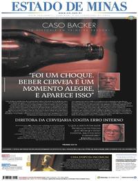 Capa do jornal Estado de Minas 09/02/2020