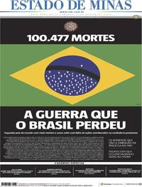 Capa do jornal Estado de Minas 09/08/2020