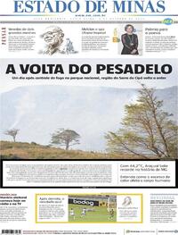 Capa do jornal Estado de Minas 09/10/2020