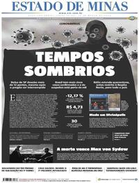 Capa do jornal Estado de Minas 10/03/2020