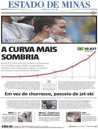 Capa do jornal Estado de Minas 10/05/2020