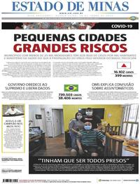 Capa do jornal Estado de Minas 10/06/2020
