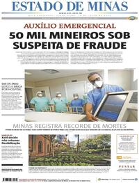 Capa do jornal Estado de Minas 10/07/2020