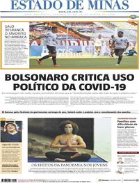 Capa do jornal Estado de Minas 10/08/2020