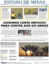 Capa do jornal Estado de Minas 10/09/2020