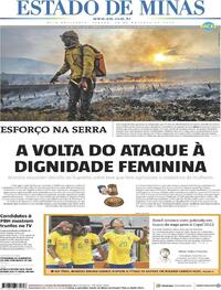 Capa do jornal Estado de Minas 10/10/2020