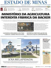 Capa do jornal Estado de Minas 11/01/2020