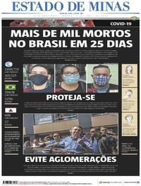 Capa do jornal Estado de Minas 11/04/2020