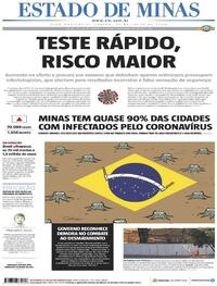 Capa do jornal Estado de Minas 11/07/2020