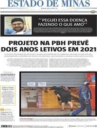 Capa do jornal Estado de Minas 11/08/2020