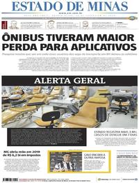 Capa do jornal Estado de Minas 12/02/2020