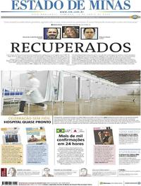 Capa do jornal Estado de Minas 12/04/2020