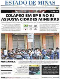 Capa do jornal Estado de Minas 12/05/2020