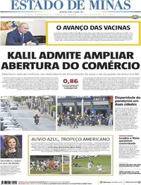 Capa do jornal Estado de Minas 12/08/2020
