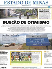 Capa do jornal Estado de Minas 12/11/2020