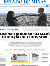 Capa do jornal Estado de Minas 12/12/2020