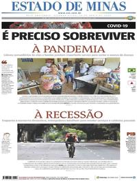 Capa do jornal Estado de Minas 13/04/2020