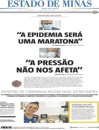 Capa do jornal Estado de Minas 13/07/2020