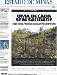 Capa do jornal Estado de Minas 13/09/2020