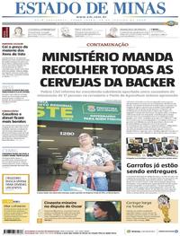 Capa do jornal Estado de Minas 14/01/2020