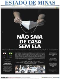 Capa do jornal Estado de Minas 15/04/2020