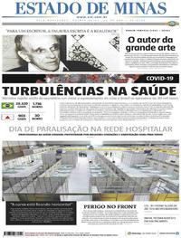 Capa do jornal Estado de Minas 16/04/2020