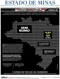 Capa do jornal Estado de Minas 16/05/2020