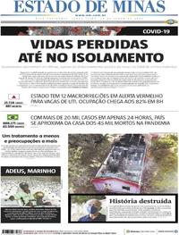 Capa do jornal Estado de Minas 16/06/2020