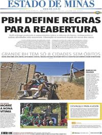 Capa do jornal Estado de Minas 16/07/2020