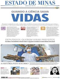 Capa do jornal Estado de Minas 16/08/2020