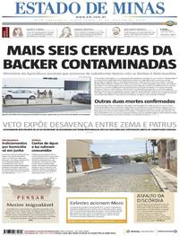 Capa do jornal Estado de Minas 17/01/2020
