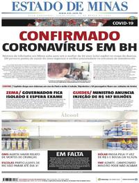 Capa do jornal Estado de Minas 17/03/2020