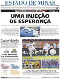 Capa do jornal Estado de Minas 17/05/2020