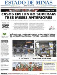 Capa do jornal Estado de Minas 17/06/2020