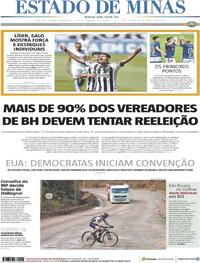 Capa do jornal Estado de Minas 17/08/2020