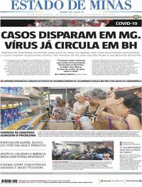 Capa do jornal Estado de Minas 18/03/2020