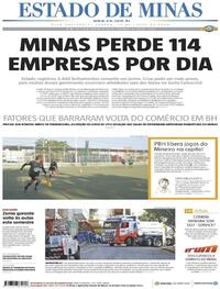 Capa do jornal Estado de Minas 18/07/2020