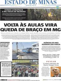 Capa do jornal Estado de Minas 18/09/2020