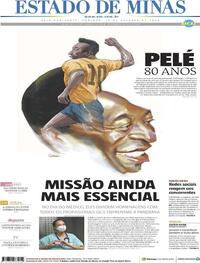 Capa do jornal Estado de Minas 18/10/2020