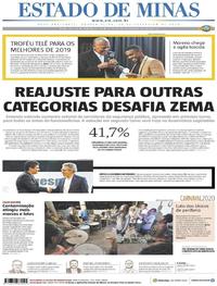 Capa do jornal Estado de Minas 19/02/2020