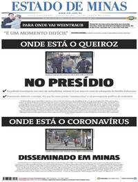 Capa do jornal Estado de Minas 19/06/2020