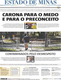 Capa do jornal Estado de Minas 20/07/2020