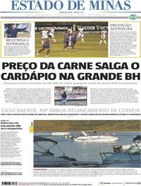 Capa do jornal Estado de Minas 20/10/2020