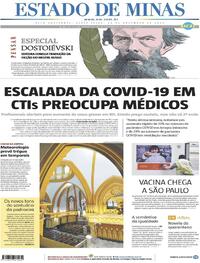 Capa do jornal Estado de Minas 20/11/2020