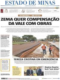 Capa do jornal Estado de Minas 21/01/2020