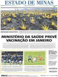Capa do jornal Estado de Minas 21/10/2020