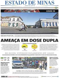 Capa do jornal Estado de Minas 22/04/2020