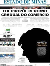 Capa do jornal Estado de Minas 22/05/2020