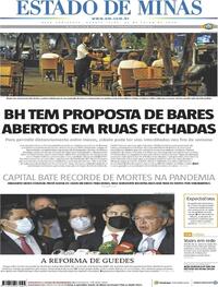 Capa do jornal Estado de Minas 22/07/2020
