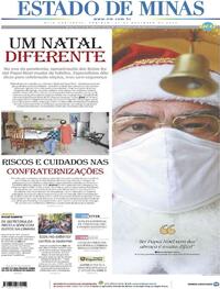 Capa do jornal Estado de Minas 22/11/2020